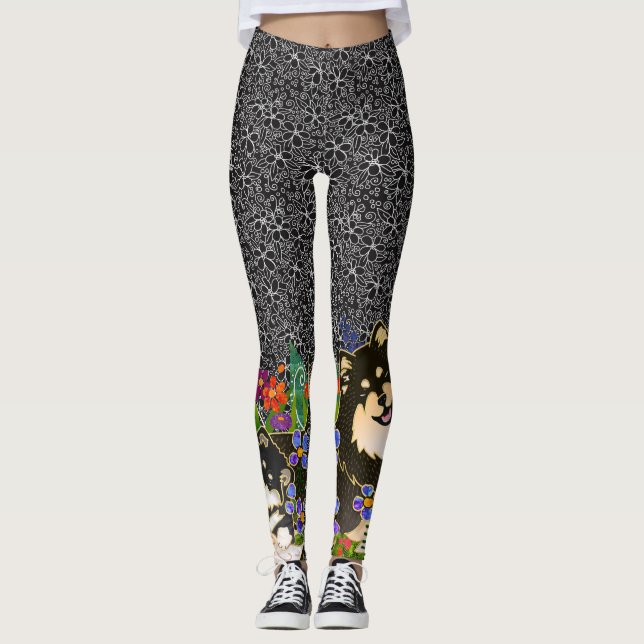 BINDI LAPPY Finnische Lapphund Designer-Leggings Leggings (Vorderseite)