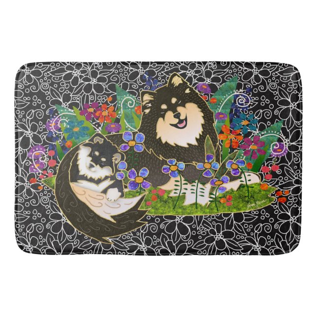 BINDI LAPPY - Finnische Lapphund-Kiste/Badematte Badematte (Vorderseite)