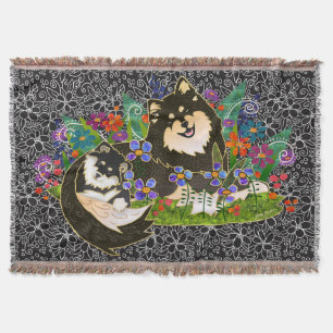 BINDI LAPPY finnischer Lapphund gesponnener Decke