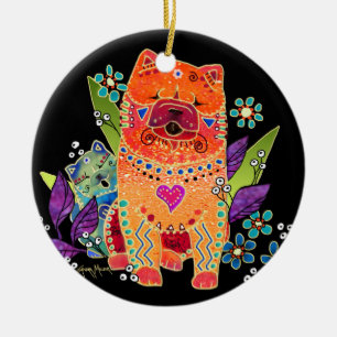 BINDI MACHEN Chow-Chow VERZIERUNG glatt Keramik Ornament