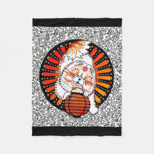 BINDI MI TANG - Chow - Jahr der Hundedecke Fleecedecke