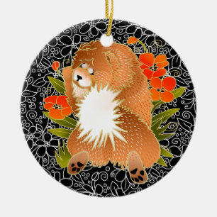 BINDI MINGSIE CHOW-CHOW VERZIERUNG KERAMIK ORNAMENT