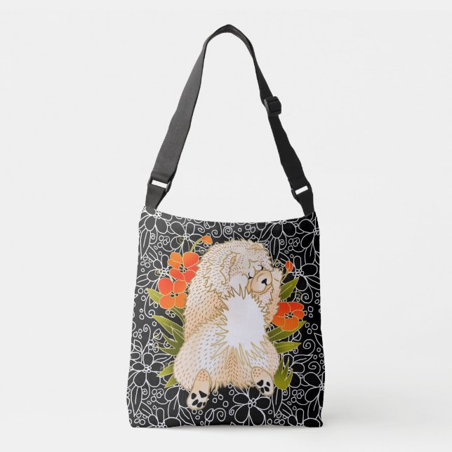 BINDI MINGSIE Creme als Kreuzkörper oder Tasche-2  Tragetaschen Mit Langen Trägern (Vorderseite)