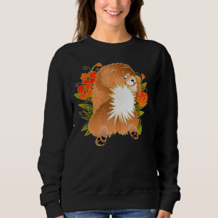 BINDI MINGSIE rote Chow-Chow-VORDERE Sweatshirt
