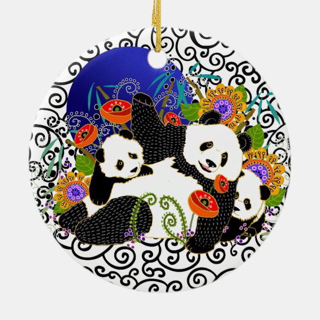 BINDI PANDA FAMILY ORNAMENT (Hinten)