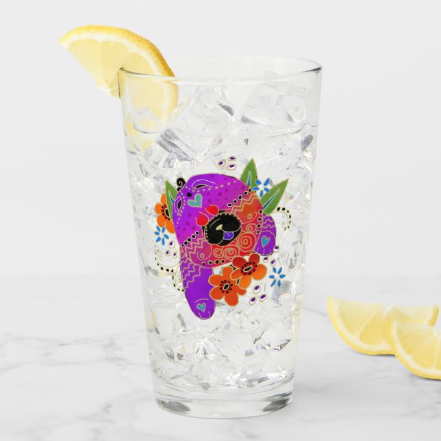 BINDI ROUGH CHOW 16 oz Glasdesign vorne & hinten Glas (Vorderseite Ice)