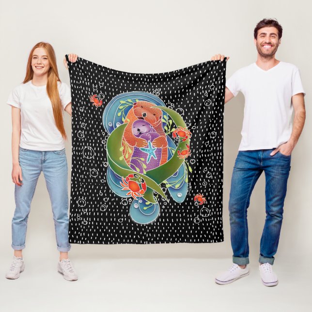 BINDI Sea Otters Fleece Decke in 3 Größen (Beispiel)