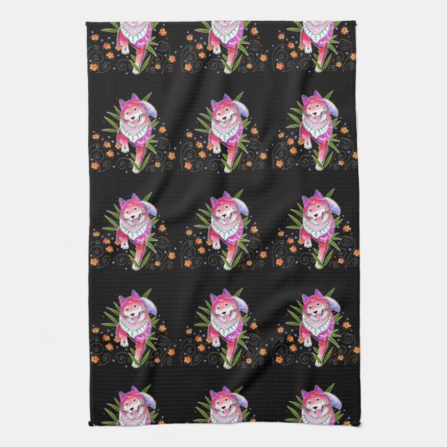 BINDI SHIBA INU Ringsidetuch/-Geschirrtuch Küchentuch (Vertikal)