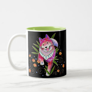 BINDI SHIBA INU wählen Innenfarbe Zweifarbige Tasse