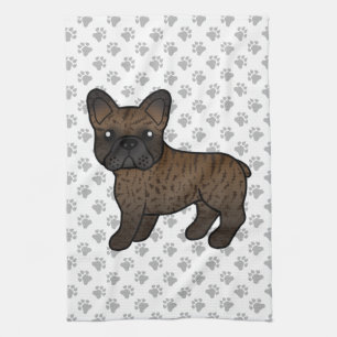 Bindle French Bulldog Niedlicher Cartoon Dog Geschirrtuch