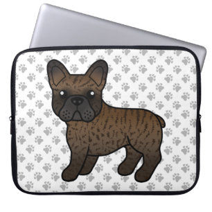 Bindle French Bulldog Niedlicher Cartoon Dog Laptopschutzhülle