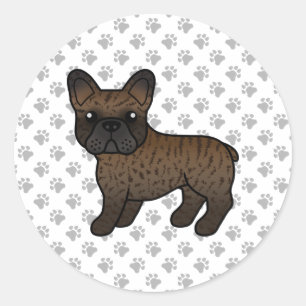 Bindle French Bulldog Niedlicher Cartoon Dog Runder Aufkleber