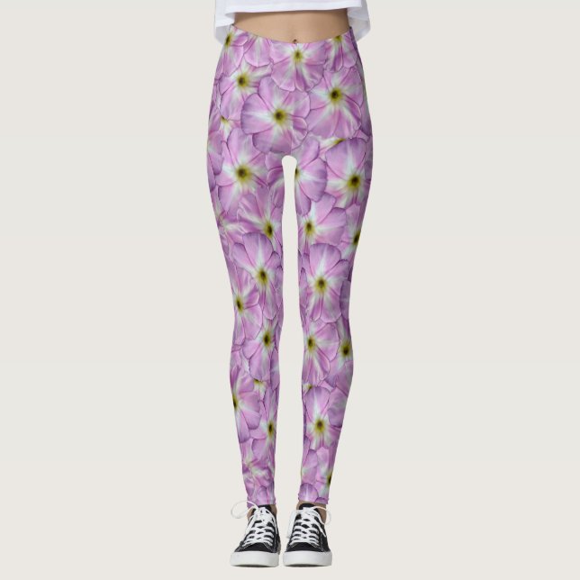 Bindweed Seamless Pattern Leggings (Vorderseite)