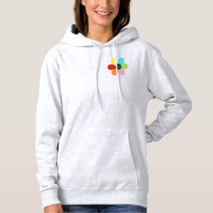 Bing Bong braune Jacke mit farbiger Blume Hoodie