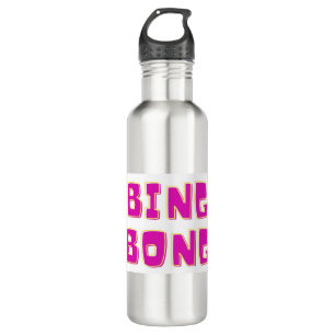 BING BONG FARBIGE TEXT-DESIGN EDELSTAHLFLASCHE