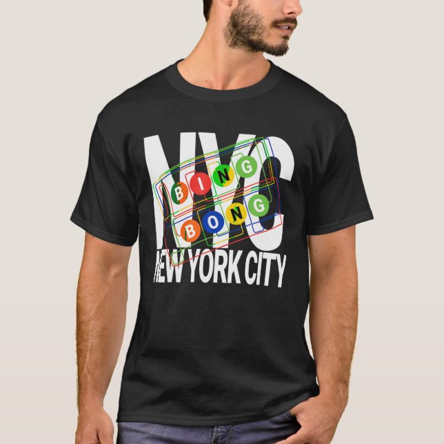 Bing Bong NYC Funny Subway Sound Men Women Boys Gi T-Shirt (Vorderseite)