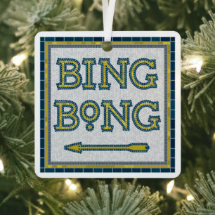Bing Bong Subway Tile Ornament Aus Metall