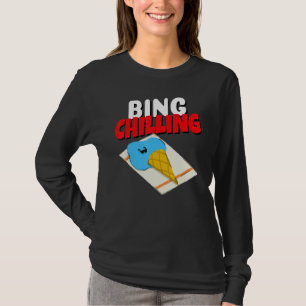 Bing Chilling Ice Cream Meme Melting Ice Creme Con T-Shirt