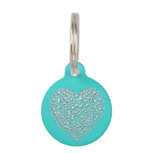 Bing Diamond Heart Hund Katze Haustier ID Verlore Haustiermarke