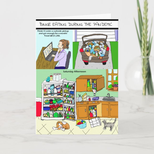 Binge Eating and Wine Drink during the Pandemic Karte (Vorderseite)