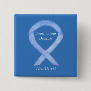 Binge Eating Disease Awareness Ribbon Custom Butto Button