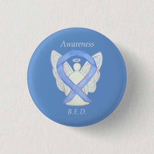 Binge Eating Disorder (BED) Awareness Ribbon Butto Button (Vorderseite)