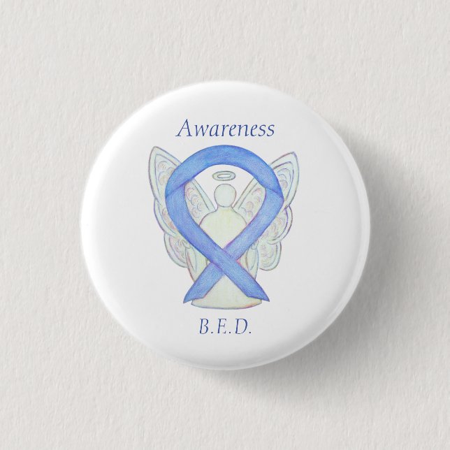 Binge Eating Disorder (BED) Awareness Ribbon Butto Button (Vorderseite)