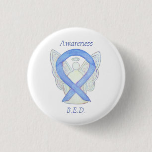 Binge Eating Disorder (BED) Awareness Ribbon Butto Button