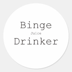 Binge Juice Drinker Black Blue Red Runder Aufkleber