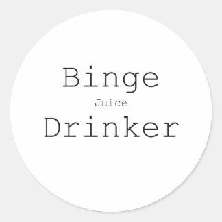Binge Juice Drinker Black Blue Red Runder Aufkleber