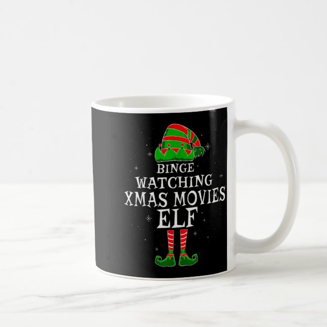 Binge Watching Xmas Movies Elf Matching Family Chr Kaffeetasse (Rechts)