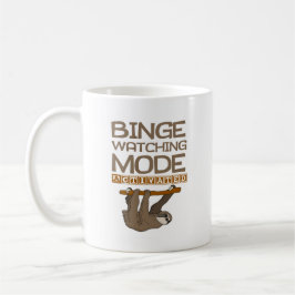 Bingeaufpassender Modus aktivierter Sloth-Cartoon Kaffeetasse