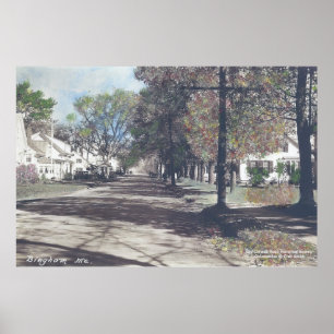 Bingham, Maine - Fall-Szene auf Hauptstraße Poster