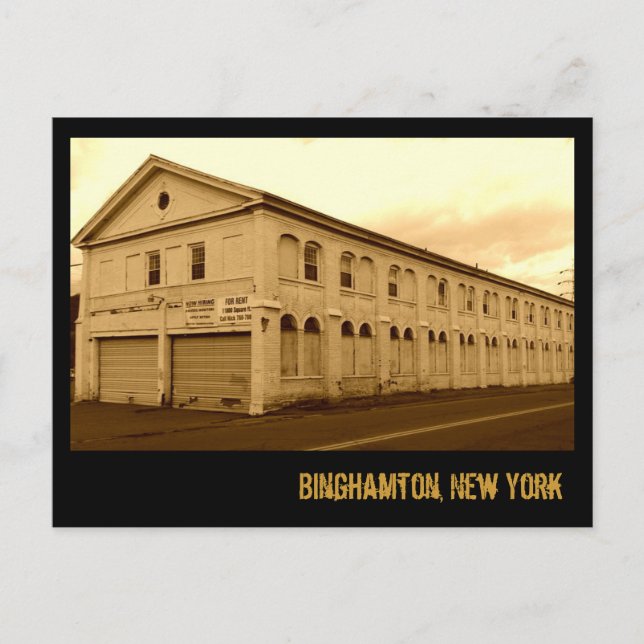 Binghamton New York Postkarte (Vorderseite)