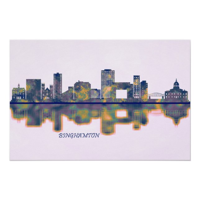 Binghamton Skyline Poster (Vorderseite)
