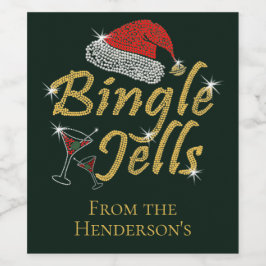 Bingle Jells Tipsy Christmas Weinetikett