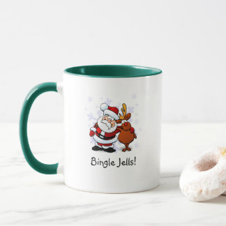 Bingle Jells Weihnachtsmann & Rudolph Holiday-Kaff Tasse