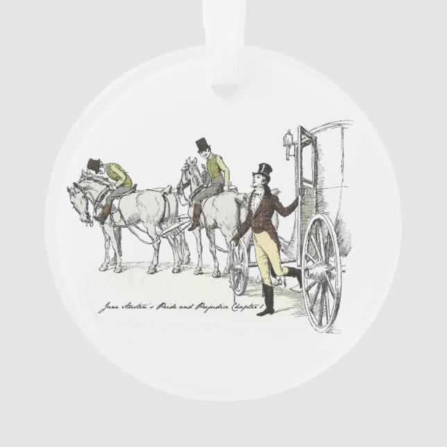 Bingley Arrives - Jane Austen Pride & Prejudice Ornament (Rückseite)