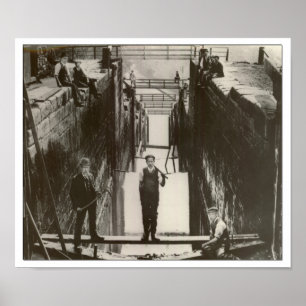 Bingley Five Rise Treppe Locks Poster