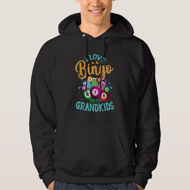 Bingo And My Grandkids  Bingo Player Grandpa Or Gr Hoodie (Vorderseite)