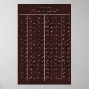 Bingo-Anzeigetafel 90 - Schwerelosigkeit-Spiele Poster