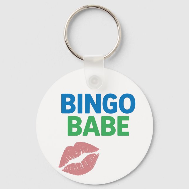 Bingo Babe Niedlich und zuversichtlich Bingo Lover Schlüsselanhänger (Vorderseite)