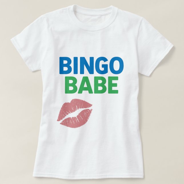 Bingo Babe Niedlich und zuversichtlich Bingo Lover T-Shirt (Design vorne)