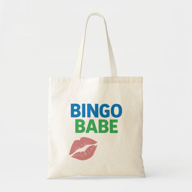 Bingo Babe Niedlich und zuversichtlich Bingo Lover Tragetasche (Vorne)