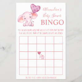 Bingo Baby Elephant Baby Duschkarte Flyer