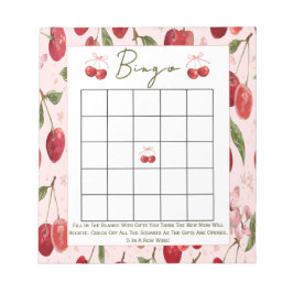 Bingo baby shower game Cherry Sweet  Notizblock