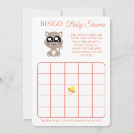 Bingo, Baby Showgame Card Flyer, Katze Einladung
