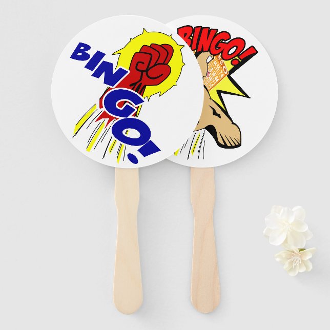 Bingo Ball Hand Fan Action Fist & Foot! Fächer (Vorne und Hinten)