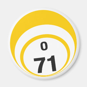 Bingo-Ball-Kühlschrankmagnet O 71 Magnet