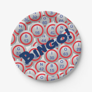Bingo-Bälle Pappteller
